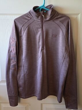 Ariat Dusty Mauve Quarter-Zip Performance Top